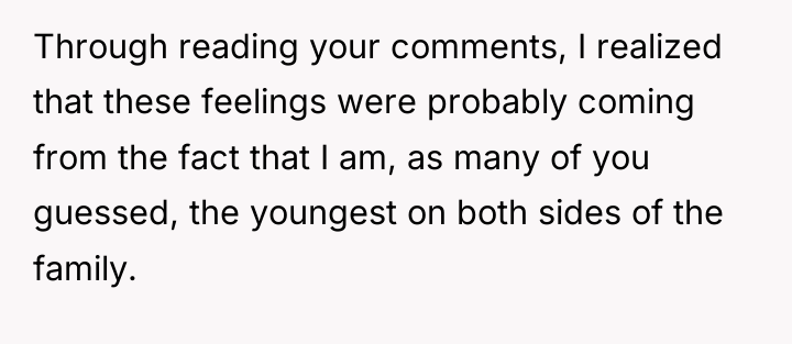 Through reading your comments, I realized that these feelings were...