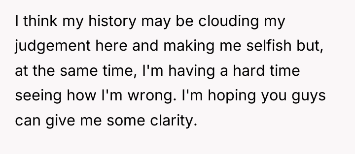 I think my history may be clouding my judgement here...