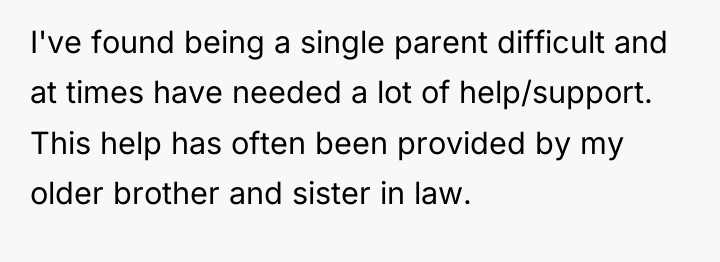 I've found being a single parent difficult and at times...