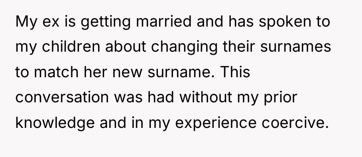 My ex is getting married and has spoken to my...