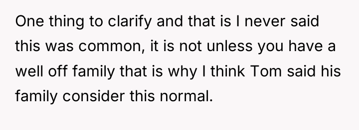 One thing to clarify and that is I never said...
