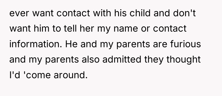 ever want contact with his child and don't want him...