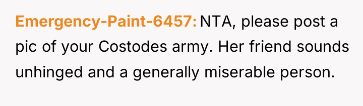 Emergency-Paint-6457 NTA, please post a pic of your Costodes army....