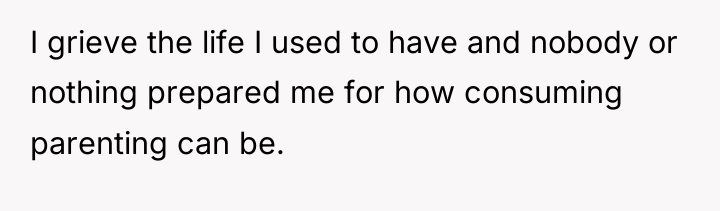 I grieve the life I used to have and nobody...