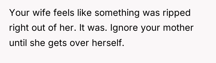 Your wife feels like something was ripped right out of...