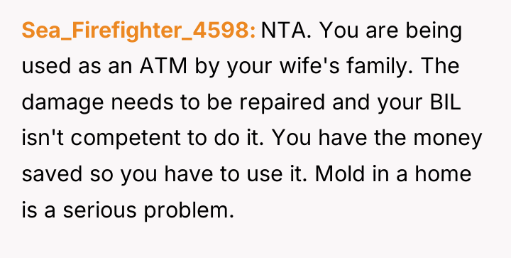 Sea_Firefighter_4598 NTA. You are being used as an ATM by...