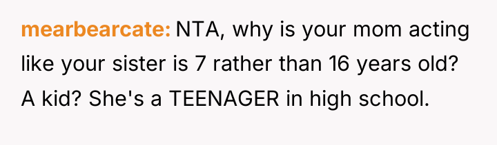 mearbearcate NTA, why is your mom acting like your sister...
