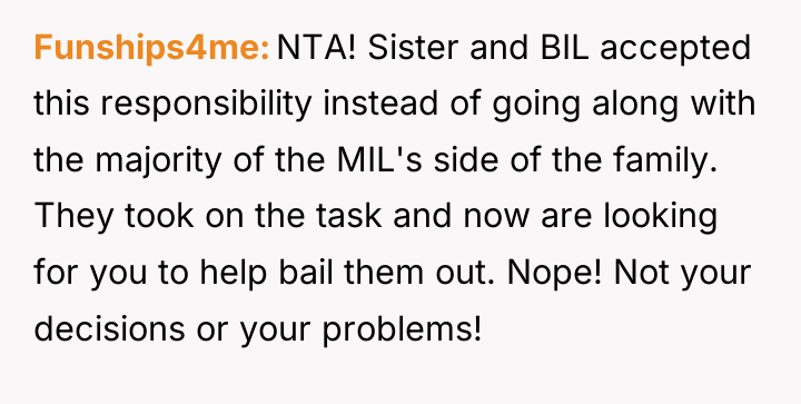 Funships4me NTA! Sister and BIL accepted this responsibility instead of...