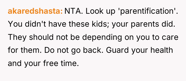 akaredshasta NTA. Look up 'parentification'. You didn't have these kids;...