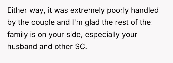Either way, it was extremely poorly handled by the couple...