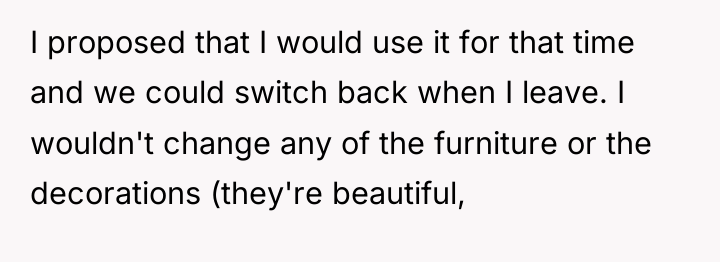 I proposed that I would use it for that time...