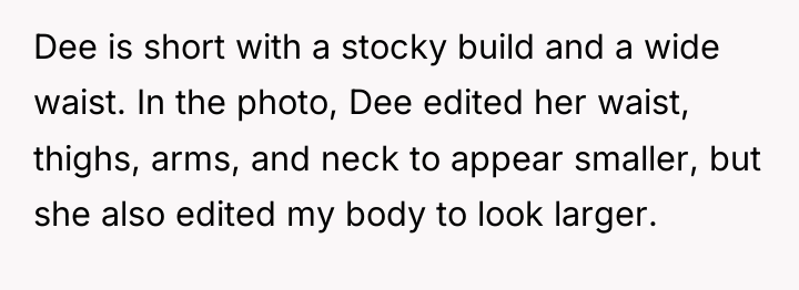 Dee is short with a stocky build and a wide...