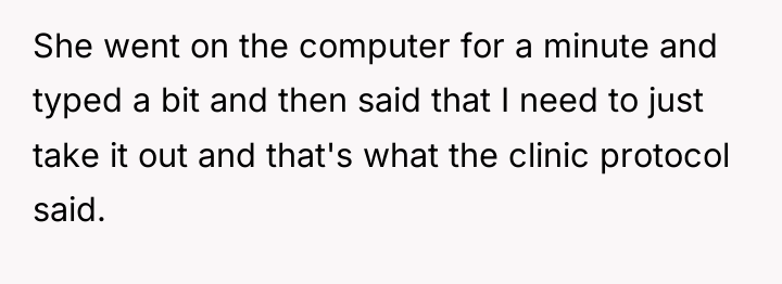 She went on the computer for a minute and typed...