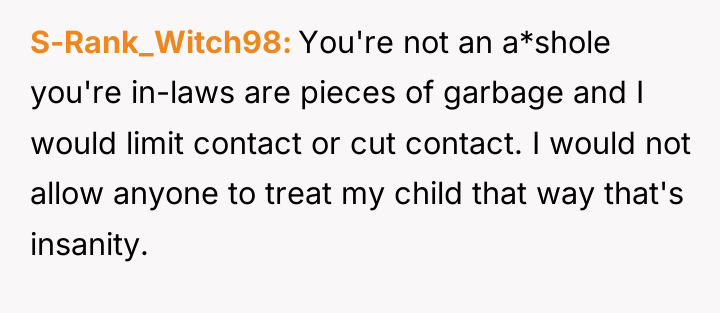 S-Rank_Witch98 You're not an a*shole you're in-laws are pieces of...