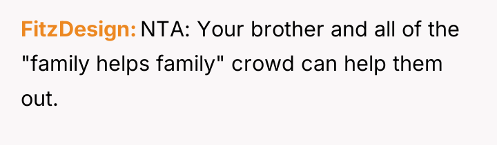 FitzDesign NTA: Your brother and all of the "family helps...