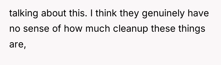 talking about this. I think they genuinely have no sense...