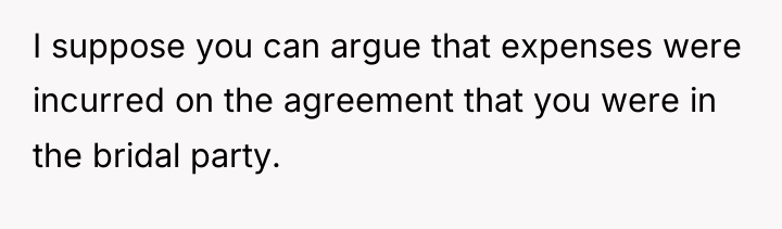 I suppose you can argue that expenses were incurred on...