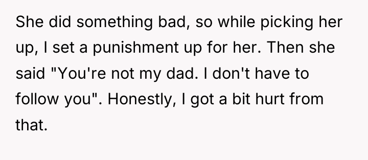 She did something bad, so while picking her up, I...