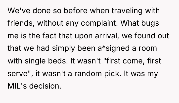 We've done so before when traveling with friends, without any...