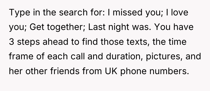 Type in the search for: I missed you; I love...
