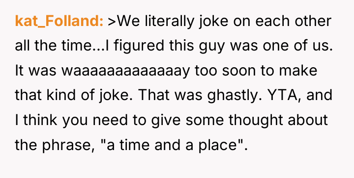 kat_Folland >We literally joke on each other all the time...I...