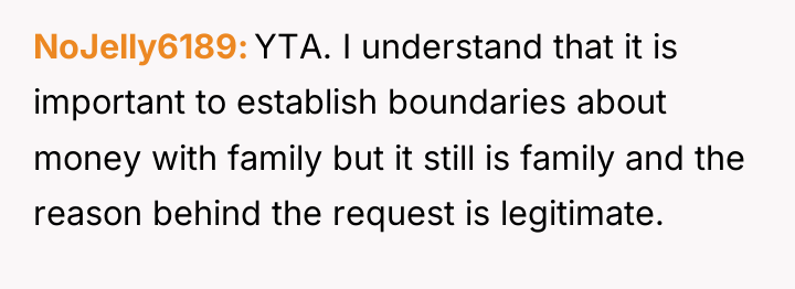 NoJelly6189 YTA. I understand that it is important to establish...