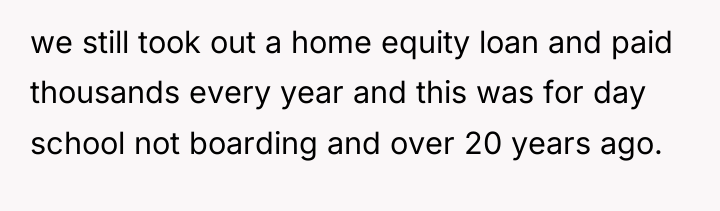 we still took out a home equity loan and paid...