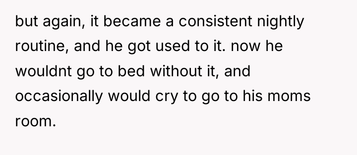but again, it became a consistent nightly routine, and he...