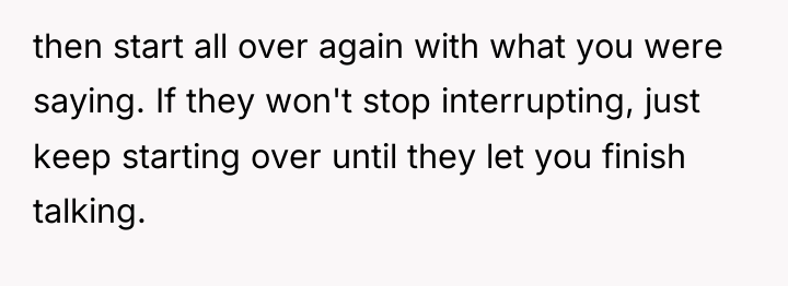 then start all over again with what you were saying....