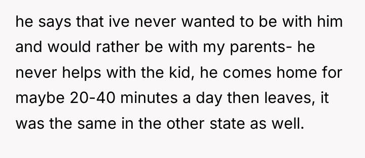 he says that ive never wanted to be with him...