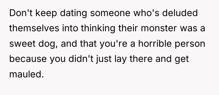 Don't keep dating someone who's deluded themselves into thinking their...