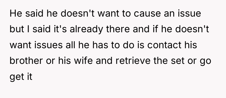 He said he doesn't want to cause an issue but...