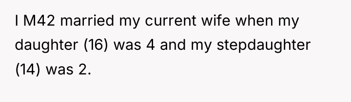 I M42 married my current wife when my daughter (16)...