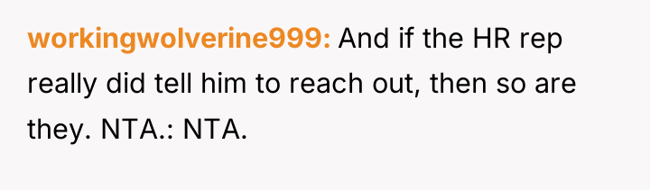 workingwolverine999 And if the HR rep really did tell him...