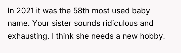 In 2021 it was the 58th most used baby name....