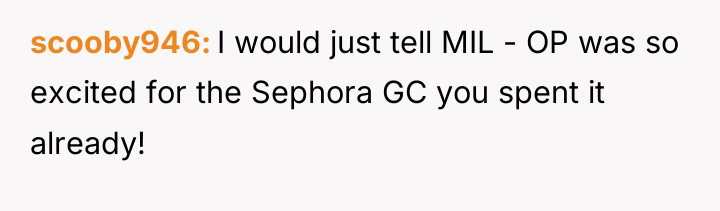 scooby946 I would just tell MIL - OP was so...
