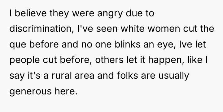 I believe they were angry due to discrimination, I've seen...
