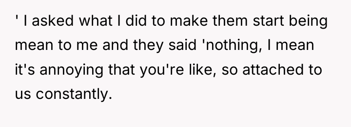 ' I asked what I did to make them start...