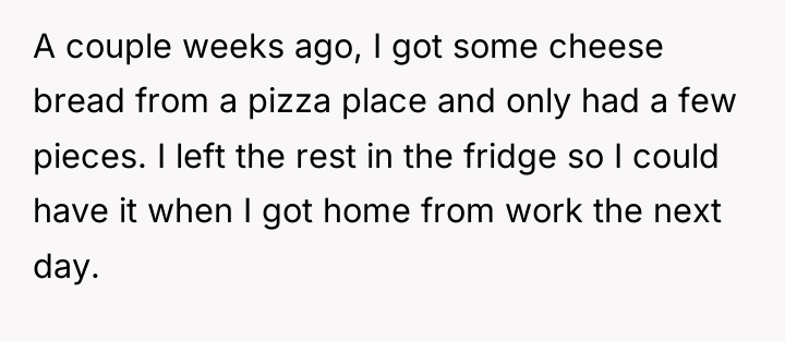 A couple weeks ago, I got some cheese bread from...