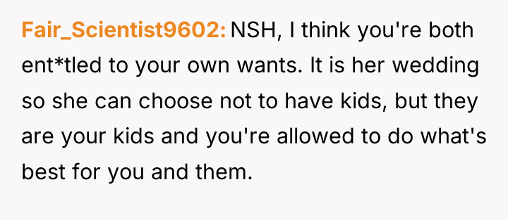 Fair_Scientist9602 NSH, I think you're both ent*tled to your own...