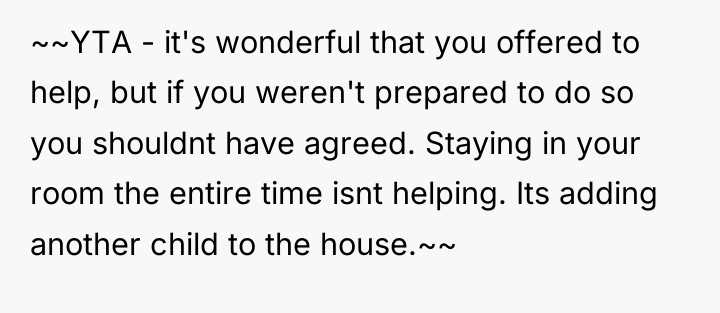 ~~YTA - it's wonderful that you offered to help, but...