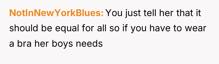 NotInNewYorkBlues You just tell her that it should be equal...