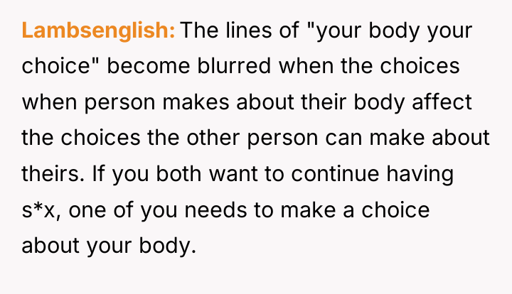 Lambsenglish The lines of "your body your choice" become blurred...