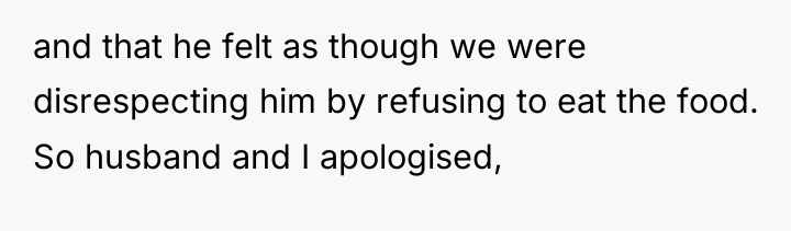 and that he felt as though we were disrespecting him...