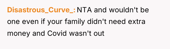 Disastrous_Curve_ NTA and wouldn't be one even if your family...