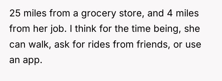 25 miles from a grocery store, and 4 miles from...