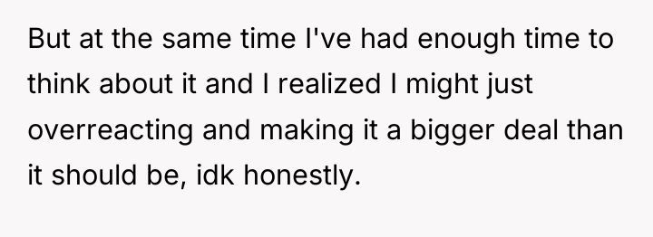 But at the same time I've had enough time to...