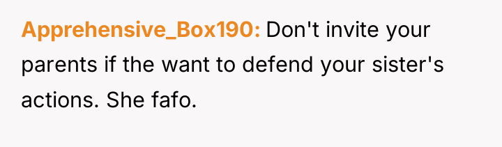 Apprehensive_Box190 Don't invite your parents if the want to defend...