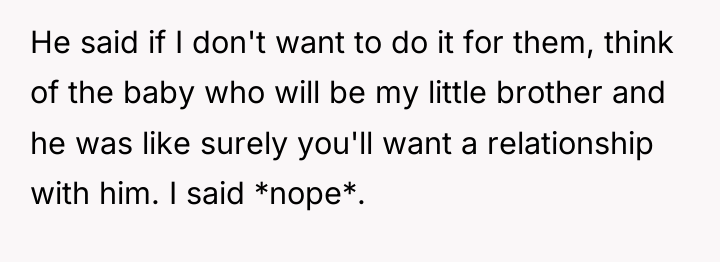 He said if I don't want to do it for...