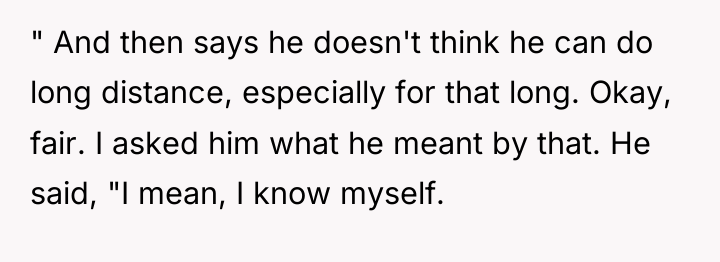 " And then says he doesn't think he can do...